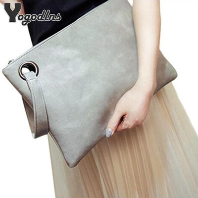Solid women's clutch bag, leather women envelope bag, clutch evening bag, female Clutches Handbag