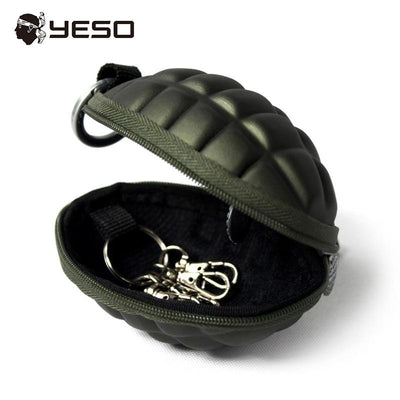 YESO New Arrival PU Men's Key Holder Wallets Unisex Oval Headphone Case Bag Housekeeper For Keys Organizer Purse For Car Key Bag