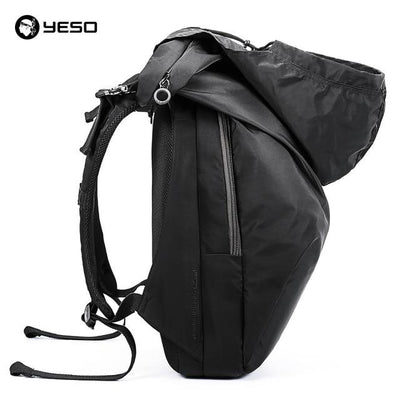 YESO Laptop Backpack Fashion Irregular Large Capacity Travel Backpack Fit 15.6 inch Water Resistant Oxford Men's Cool Backpacks