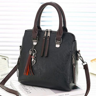 Leather Ladies HandBag, Women Messenger Bag, Crossbody Shoulder Bag Boston Hand Bag